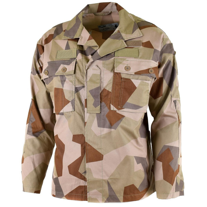 Véritable veste M90 ​​de l'armée suédoise Chemise légère des troupes de campagne camouflage du désert NOUVEAU - GoMilitar