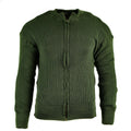 Véritable pull militaire suédois Pull en laine verte Cardigan zippé NEUF