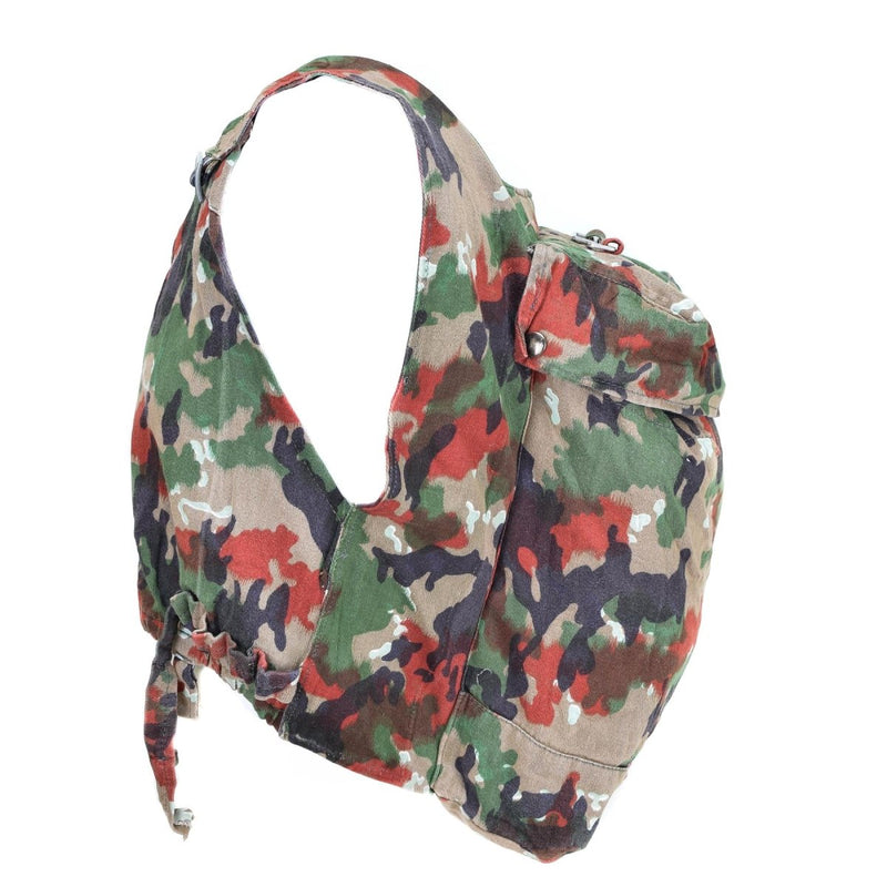Swiss Army Combat TAZ 83 camouflage vest backpack with adjustable straps and multiple storage compartments for outdoor use