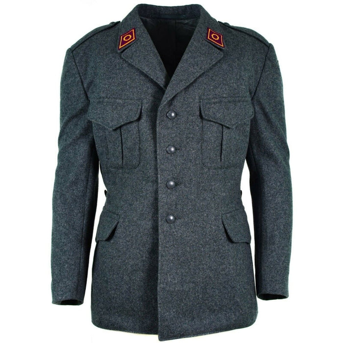Echte Zwitserse legerwollen jas Zwitserse militaire uitgave overtollig uniform grijs - GoMilitar