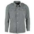 Echt Zwitserse legerwerk jas denim militaire jas grijs vintage overschot
