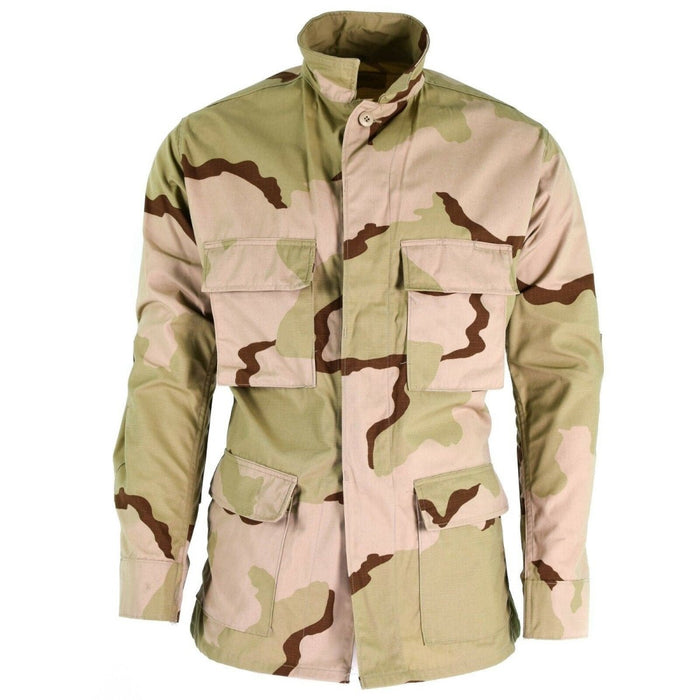 Véritable veste de combat de l'armée américaine BDU 3 couleurs ripstop militaire désert camo chemise NOUVEAU - GoMilitar