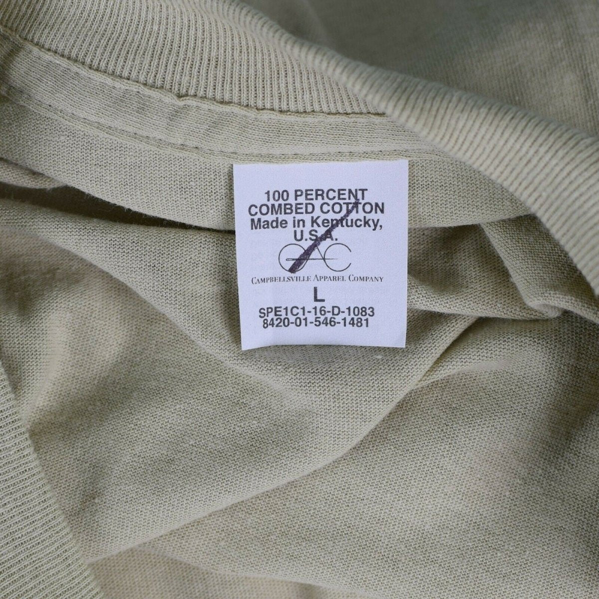 Echt het Amerikaanse leger t-shirt kaki gekamd katoenen shirt korte mouwen militair nieuw