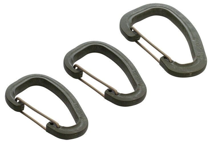 Ensemble de mousquetons Wildo authentiques OD 3 pièces Clips robustes et légers