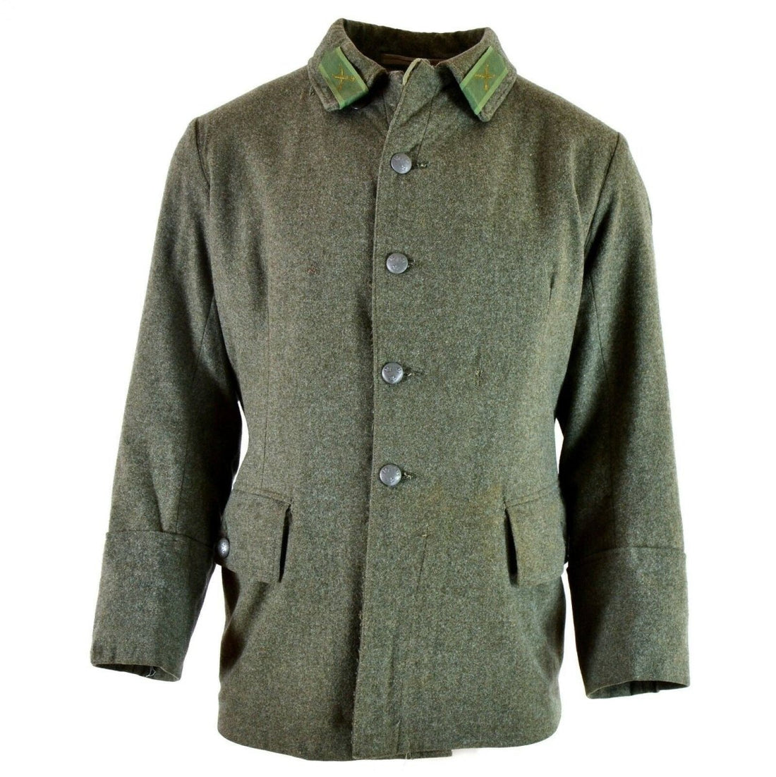 Véritable veste d'uniforme en laine de l'armée suédoise vintage de la Seconde Guerre mondiale M39 gris militaire des années 1940