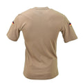 Duitse militaire shirts met korte mouwen tropische borsthaak en loop schoudervlaggen