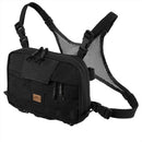 Black Helikon-Tex Numbat Small tactical chest pack with 500D Cordura, MOLLE webbing, and adjustable mesh straps