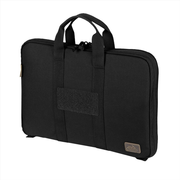 Étui portefeuille noir Helikon-Tex pour pistolet double en nylon Cordura durable avec deux poignées de transport et protection intérieure rembourrée