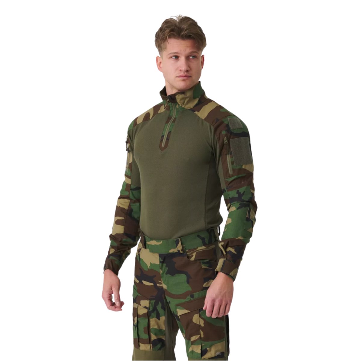 Helikon-Tex MCDU Chemise de combat Renfort de coude Ripstop Woodland Camo