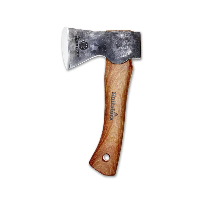 HULTAFORS Ågelsjön mini-bijl met koolstofstalen mes en ergonomisch hickoryhandvat voor kamperen en wandelen.