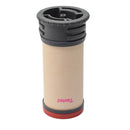 Katadyn Combi replacement ceramic cartridge for water filter system with black and red caps on white background