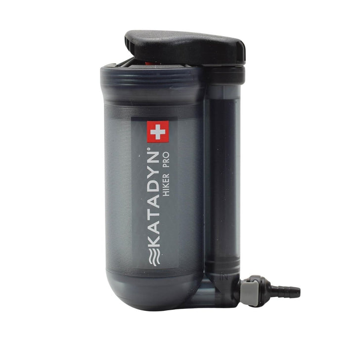 Filtre à eau portable Katadyn Hiker Pro avec corps transparent et raccords rapides pour l'hydratation en camping et en randonnée
