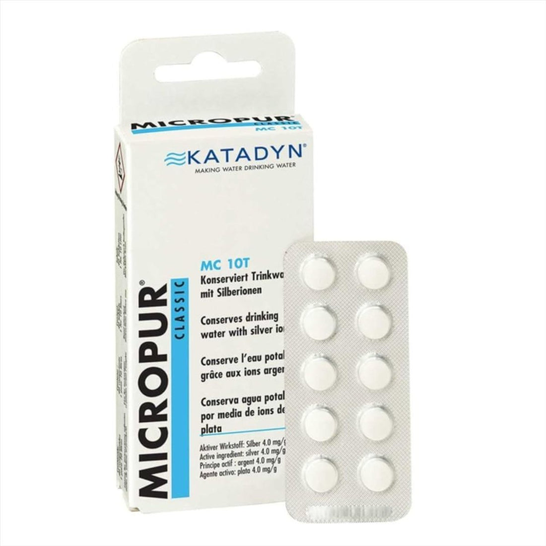 Katadyn Micropur Classic MC 10T Comprimés de purification d'eau 40 pièces 10 L chacun