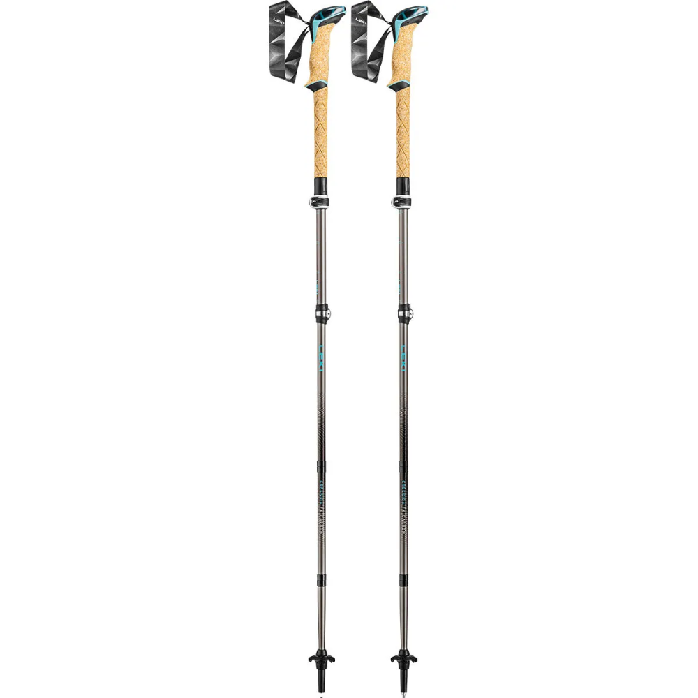 LEKI Cressida FX Carbon Trekking Poles Paire de bâtons de randonnée pliables pour femme 100-120 cm