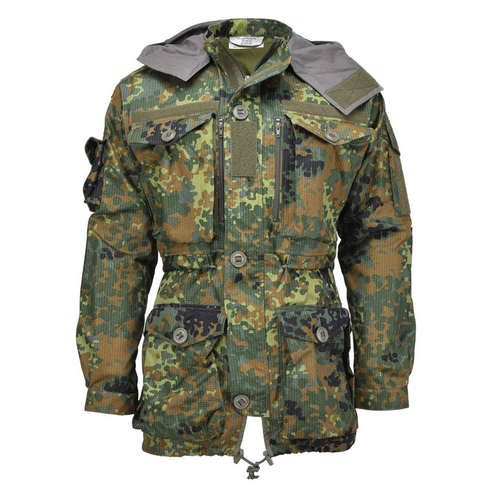 Veste smockée tactique Leo Kohler en tissu ripstop à capuche en cordura coudes renforcés - GoMilitar