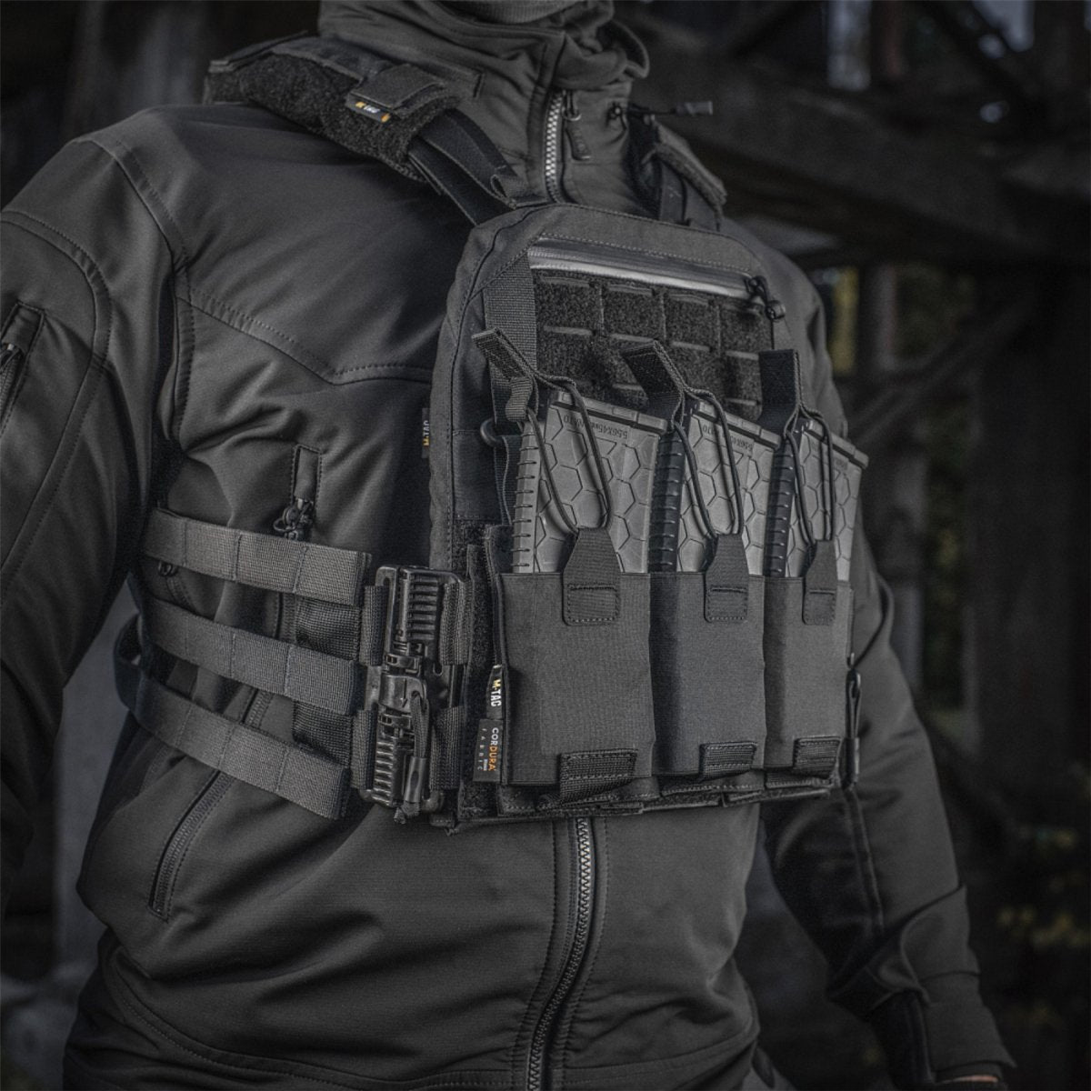 M-TAC Cuirass QRS Tactische Plaatdrager Cordura Quick Release-systeem Zwart