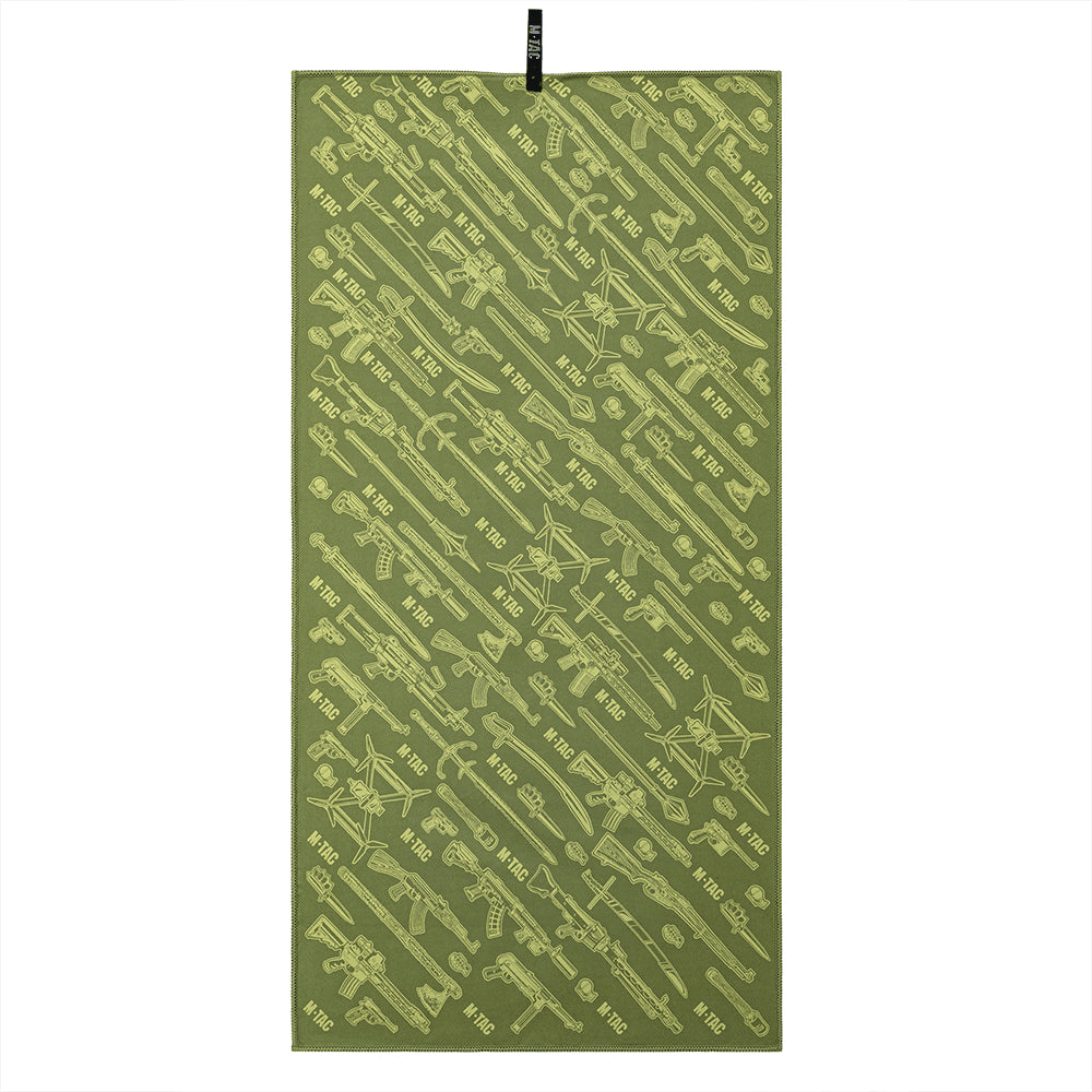 M-TAC Serviette en Microfibre 150x75cm Séchage Rapide Voyage Camping Vert