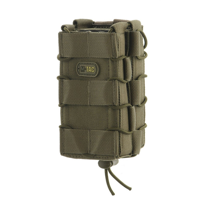 M - TAC Open Double Magazine Pouch Antidérapant Caoutchouté Tactique Cordura Olive - GoMilitar