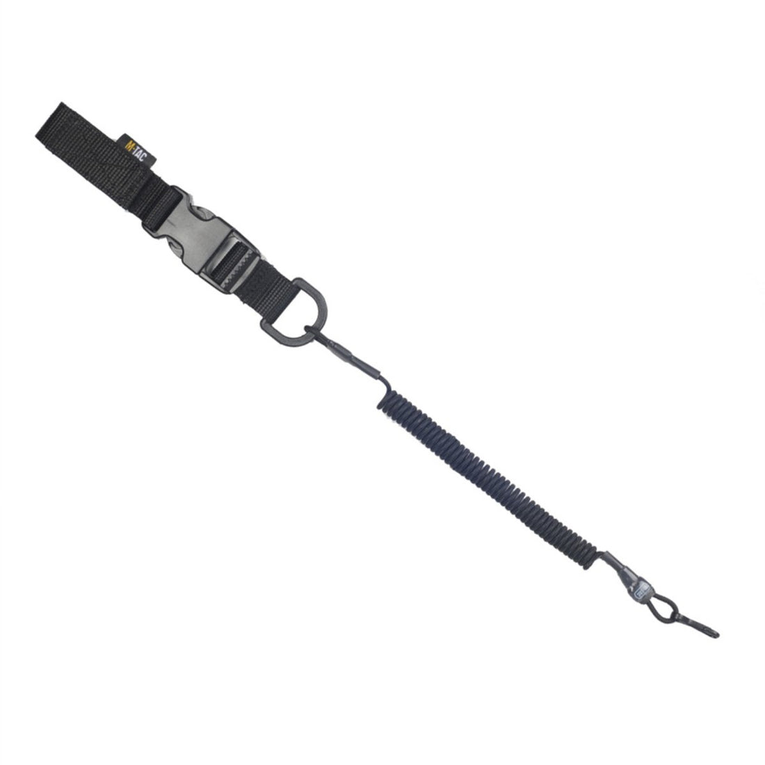 M-TAC Cordon de sécurité tactique Lite Carabine Longe de rétention Anneau en D Fastex Noir