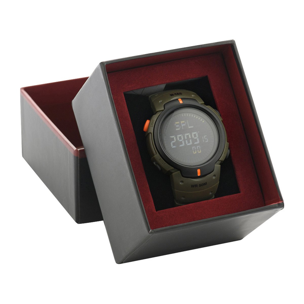 M-TAC Montre Tactique Boussole Alarme Chronomètre 5ATM Résistant à l'eau Olive