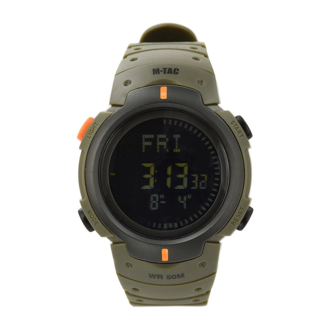 M-TAC Montre Tactique Boussole Alarme Chronomètre 5ATM Résistant à l'eau Olive