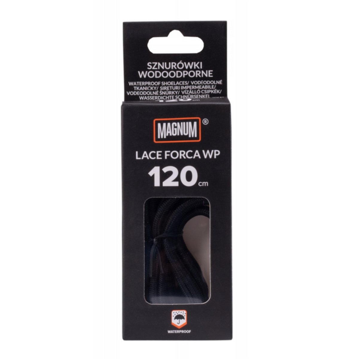 Magnum LACE FORCA WP Lacets de rechange durables pour randonnée en plein air Noir