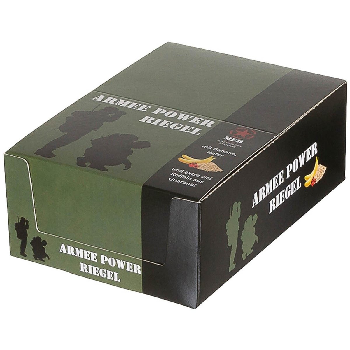 MFH Army Power Bar 60g Cafeïne Energiereep Outdoor Snack Banaan Guarana Smaak