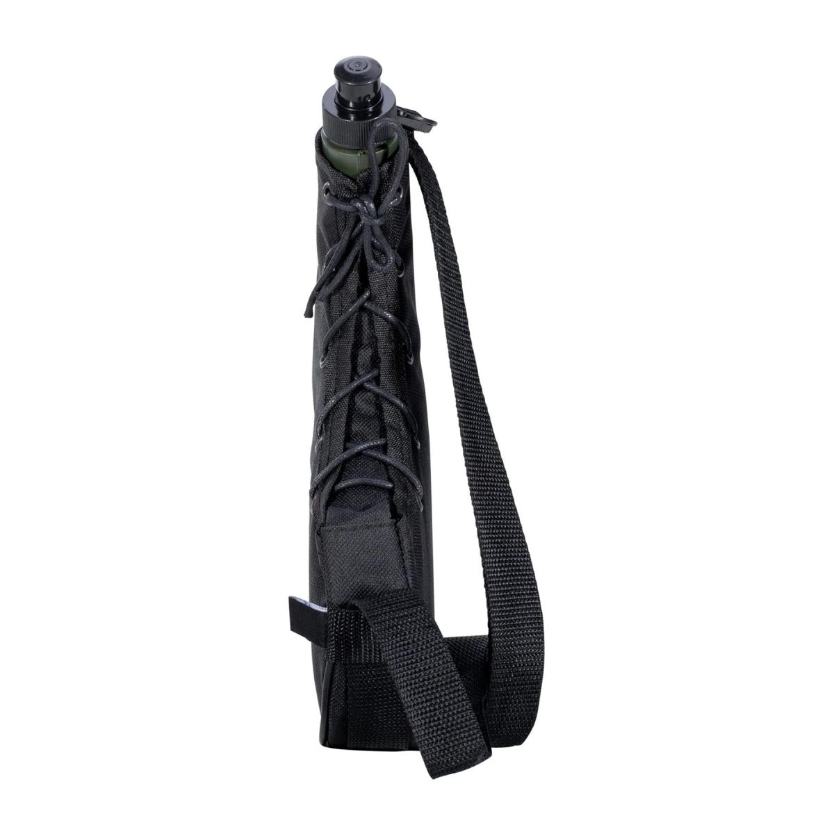 MFH Bota 0,75L fles plastic waterfles polyester hoes inbegrepen zwart