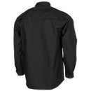 MFH Brand Army style shirts long sleeves black reinforced lightweight ripstop - GoMilitar