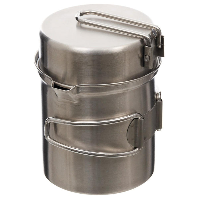 MFH Brand Mess Kit set kamperen wandelen trekking roestvrijstalen puinhoop kit pot pan - GoMilitar