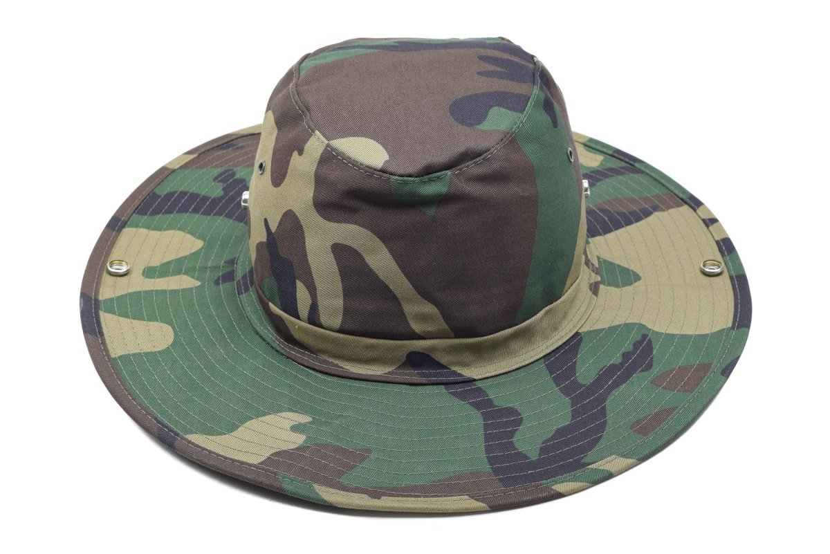 Chapeau de style militaire de marque MFH, casquette seau d'été panama jungle woodland NEUF