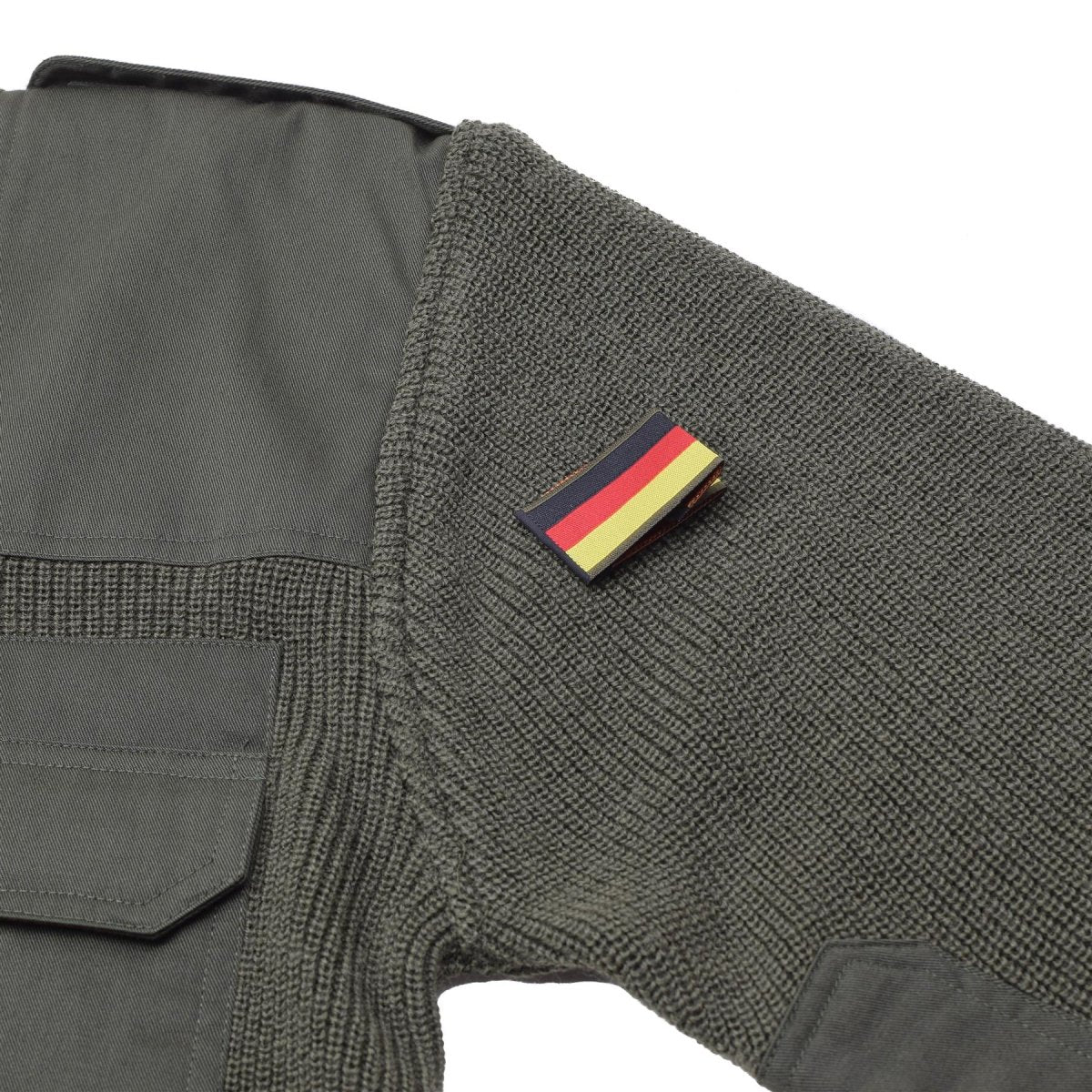 Pull commando de style militaire de marque MFH, pull en tricot à points de suture, olive, NEUF