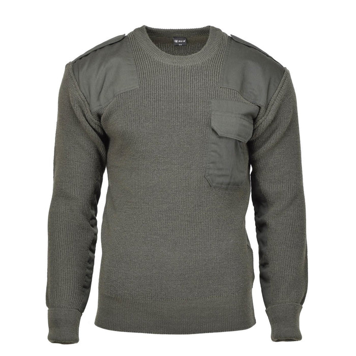 Gray long-sleeve shirt with a pocket on a white background
