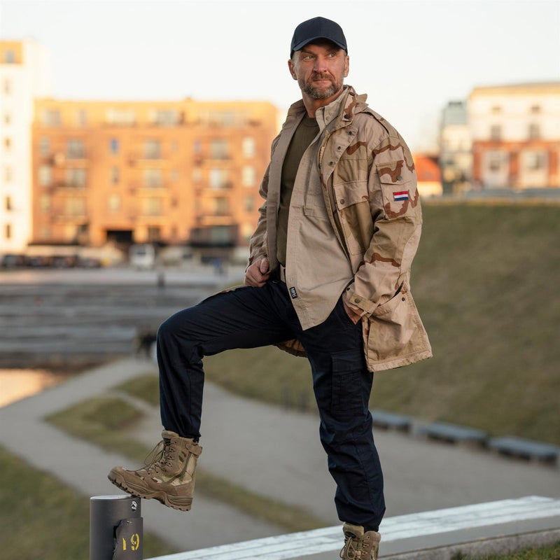 Chemises de style militaire de marque MFH en ripstop tactique kaki léger avec revêtement en téflon