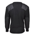 MFH Brand Sweater Commando Jumper Rib Gebreide wolversterkte pullover zwart nieuw