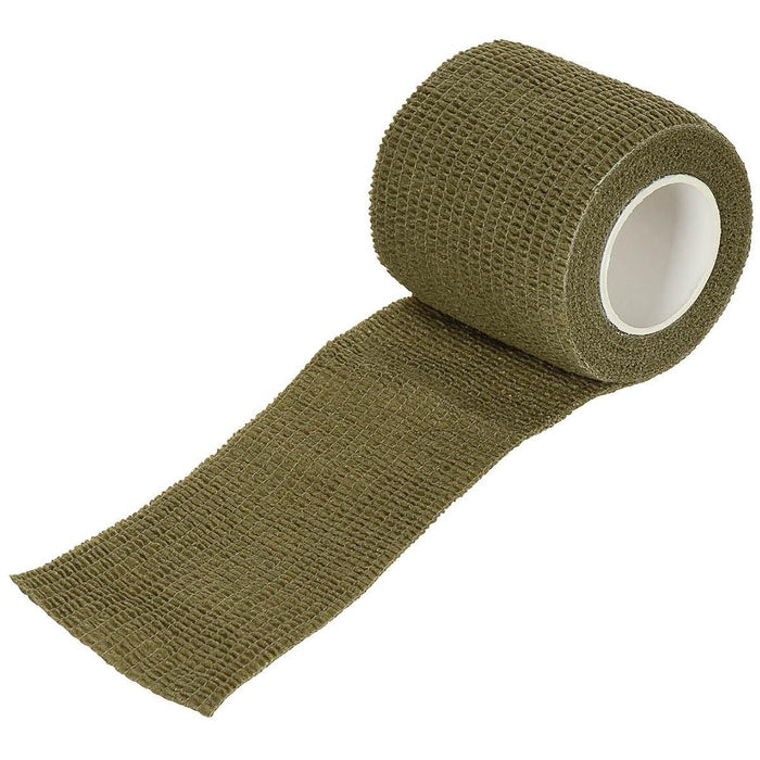 MFH Camo Tape Zelfklevend Elastisch Structuurweefsel 5 cm x 4,5 m Olijfgroen - GoMilitar