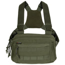 MFH Chest Pack Recon Tactical Chest Bag Molle Organizer System Multicolor front view with flat shoulder straps and compact design