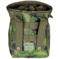 La pochette de décharge MFH contient des magazines, un équipement tactique à montage MOLLE, un camouflage finlandais M05