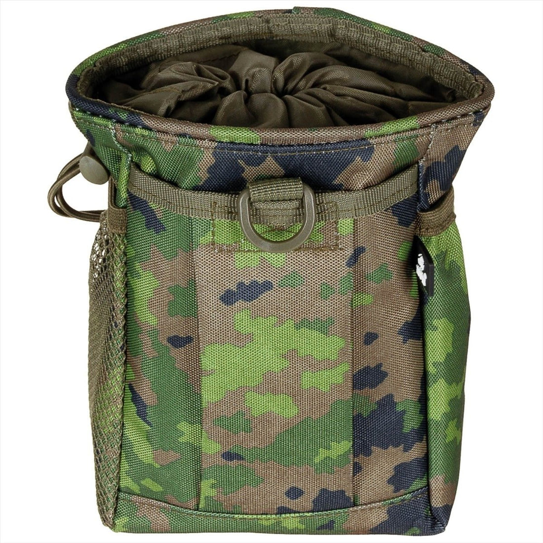 La pochette de décharge MFH contient des magazines, un équipement tactique à montage MOLLE, un camouflage finlandais M05