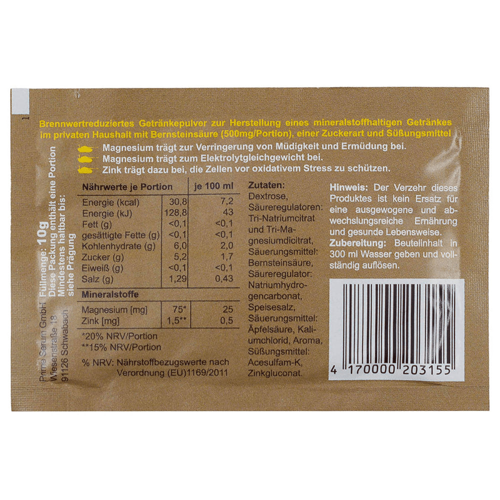 MFH Granatenbrause Instant Drinkpoeder Citroen Limoen Mineraal Outdoor 10g