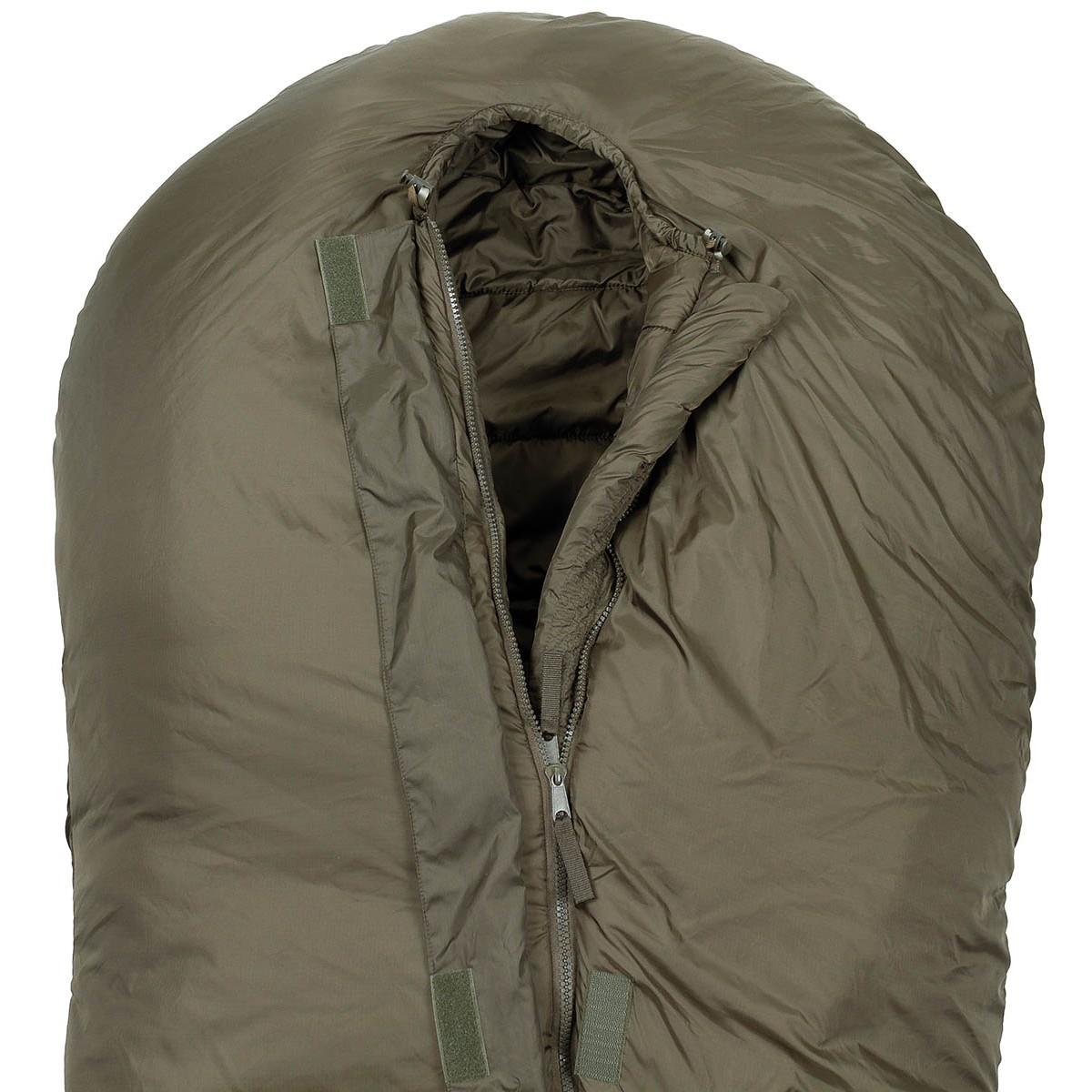 MFH Sac de couchage momie 2 couches de remplissage 3 saisons Sac de compression Olive