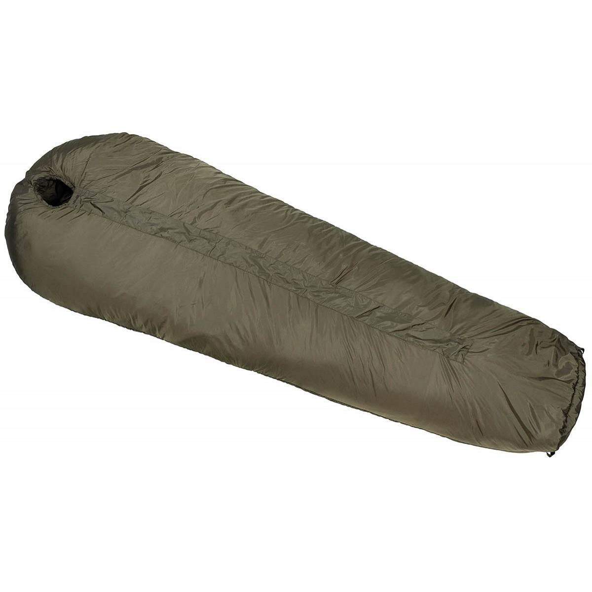 MFH Sac de couchage momie 2 couches de remplissage 3 saisons Sac de compression Olive