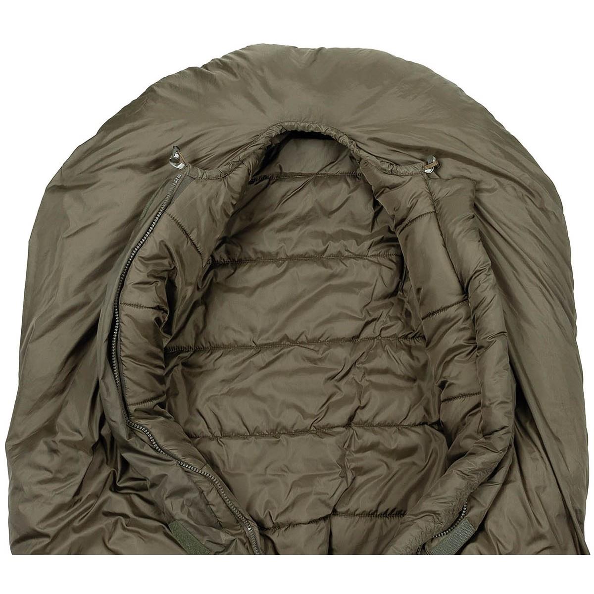 MFH Sac de couchage momie 2 couches de remplissage 3 saisons Sac de compression Olive