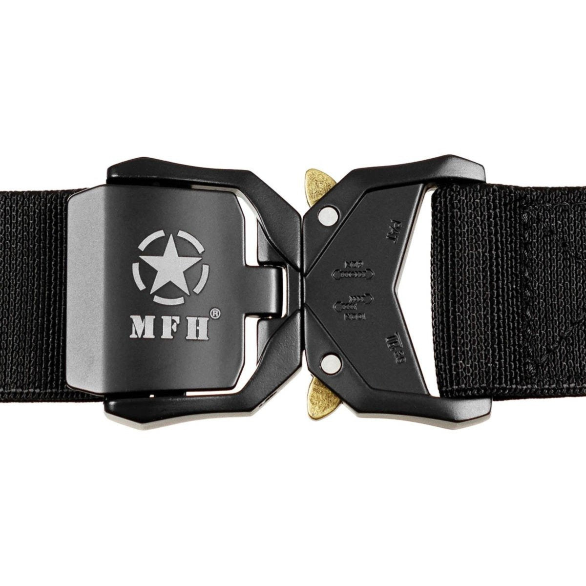 MFH Quick Release Tactical Webriem Elastisch Verstelbaar Polypropyleen Zwart