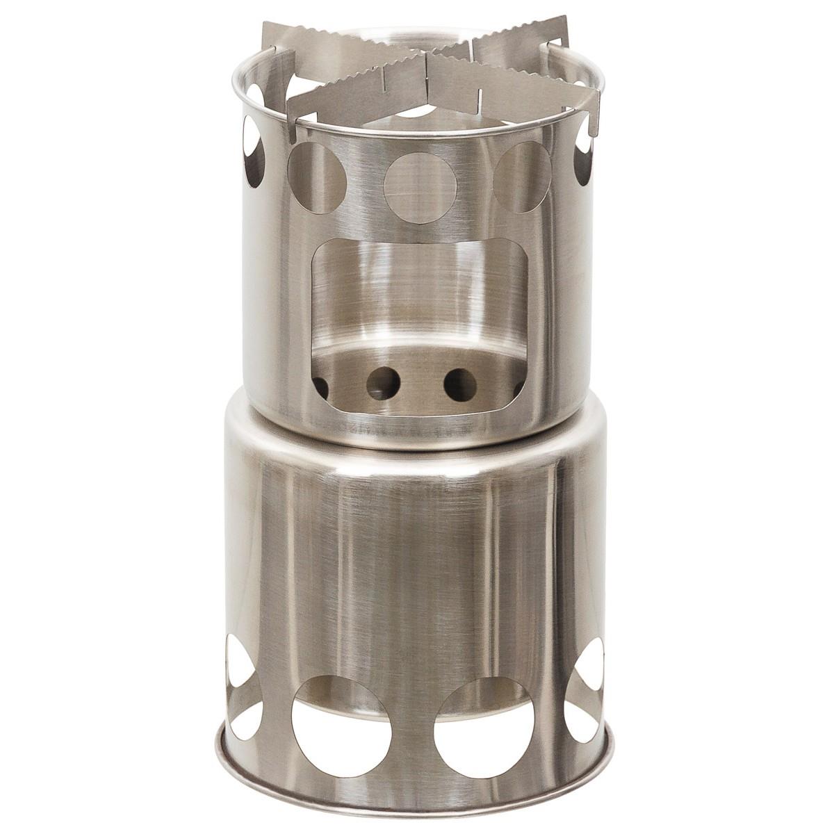 Ensemble de cuisine de voyage en acier inoxydable MFH Kit de cuisine de camping Kit de trekking Casserole Poêle