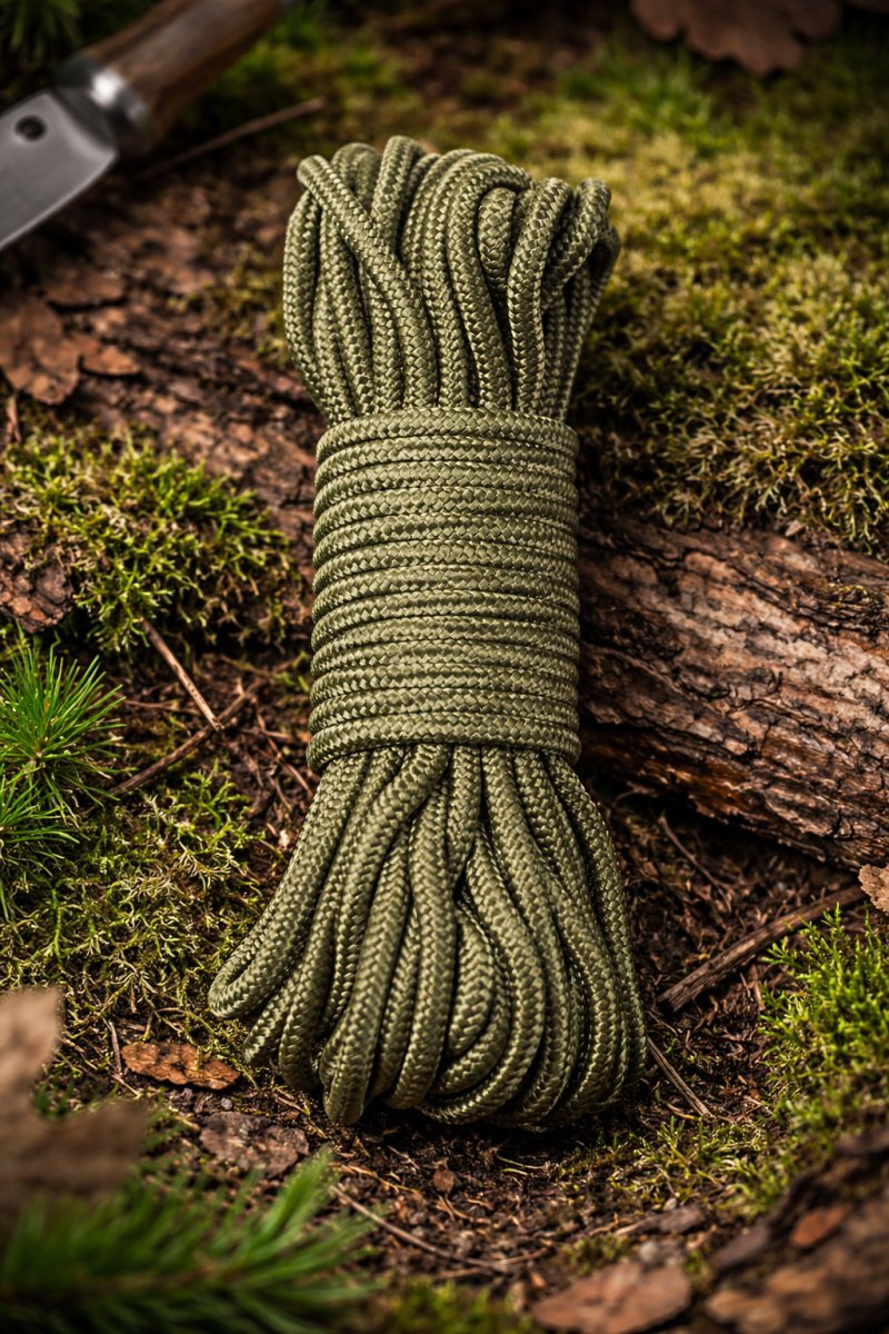 MFH Utility Touw 5mm 15m Outdoor Survival Bushcraft OD Groen