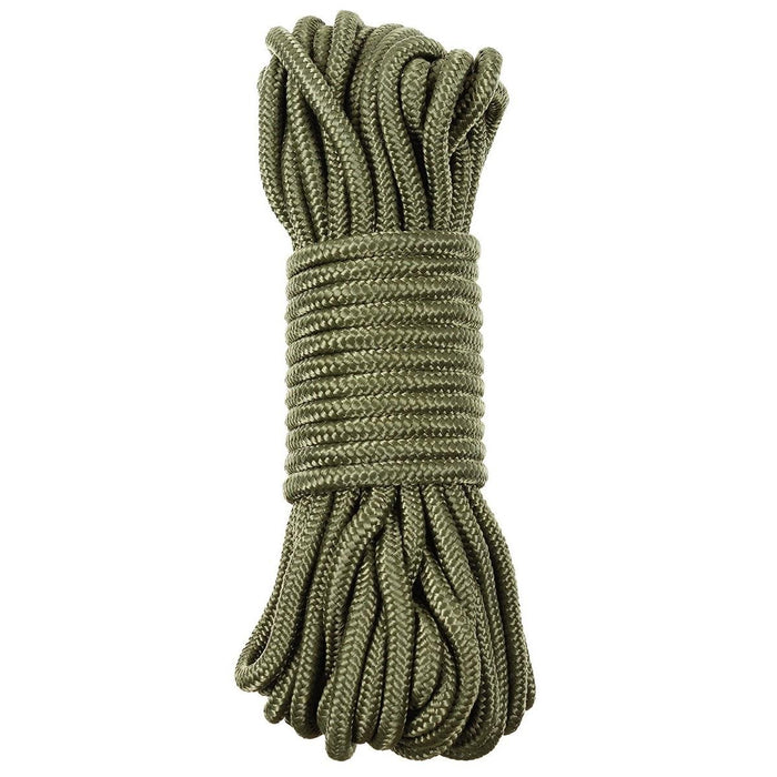 MFH Utility Touw 5 mm - 7 mm 15 m Duurzaam polypropyleen buitenkoord OD Groen - GoMilitar