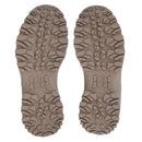Durable nonslip coyote-colored outsole tread pattern of MIL-TEC tactical lightweight hiking boots for rugged terrain.