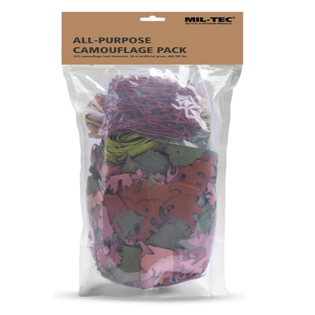 MIL-TEC Pack de camouflage tout usage léger Ghillie 315 Leaf Elements