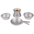 Ensemble de cuisinière en aluminium MIL-TEC, ustensiles de cuisine de randonnée, casserole de camping compacte, bol